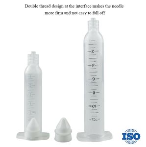 Japon plastik tutkal silindir 5-50CC ölçekli iğne tüp akıtma makinesi şeffaf tutkal kova aksesuarları - Product Image 5