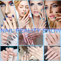 Shine Chance 4 pièces taille 6 #   8 #   12 #   16 #   Ensemble de pinceaux à ongles en acrylique KOLINSKY de qualité professionnelle, bleu glacier, manche en métal pour les ongles