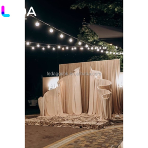LEDA High Quality <b>Wedding</b> Metal <b>Backdrop</b> Romantic Wave Decoration Arched <b>Stand</b> - Product Image 6
