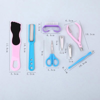 Ensemble d'outils professionnels de manucure et pédicure pour l'art des ongles, fournitures de beauté avec affichage sur carte blister personnalisée