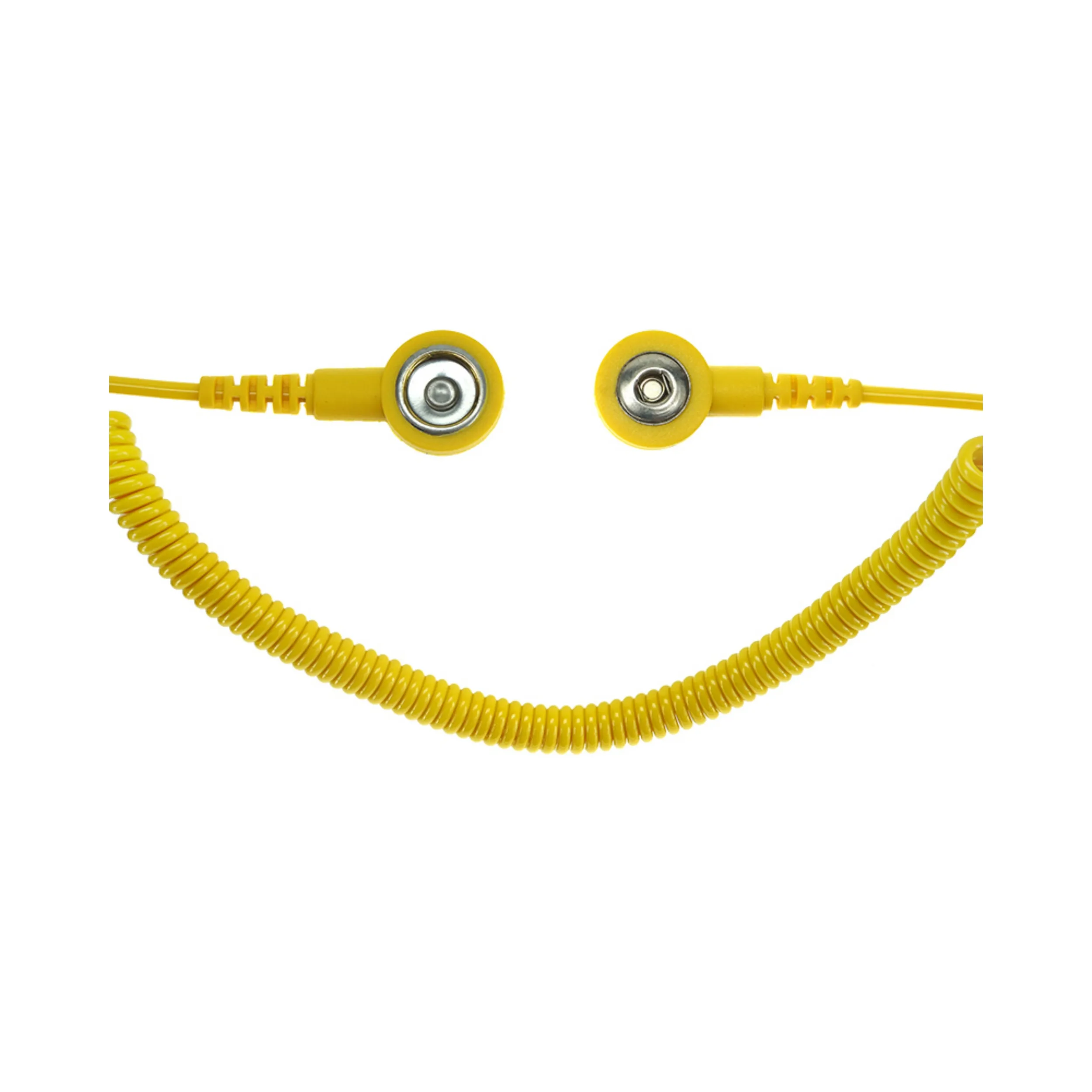 WEIDINGER Good Quality SAFEGUARD ESD Spiral Cable 1 Mohm Yellow 2,4 M With 3/10 Mm Push Button For Sale