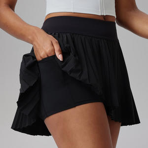 Aoyema Vêtements de sport pour femmes, été décontracté Falda Deportiva Slim-Fit plissé Couvre-hanche Pickle Ball Outdoor Gym Yoga Tennis Jupes - Product Image 3