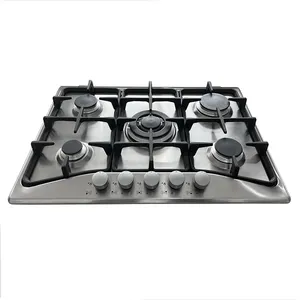 Чугунная решетка с современным новым дизайном, газовая плита, кухонный инструмент, 5 огнеупорных плит, Италия