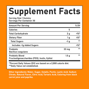 Gummies Probiotiques et Prébiotiques pour un Ventre Équilibré, Bacillus coagulans, Complément Alimentaire Quotidien pour la Santé Digestive - Product Image 6
