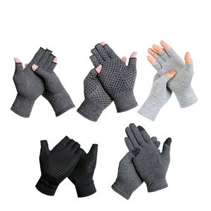 Gants de compression en spandex infusés au cuivre pour la gym, soulagent la douleur et le gonflement des doigts et des mains causés par la polyarthrite rhumatoïde, pour l'extérieur - Product Image 3