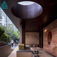 Nouveau design 2026 : Mobilier de café-bar en bois massif avec éclairage LED pour kiosque alimentaire de centre commercial, utilisation intérieure/extérieure