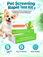Kit de test de diagnostic rapide pour animaux de compagnie, emballage individuel, fournitures de détection pour animaux, résultat rapide