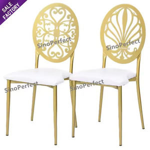 Chaises de banquet de mariage d'occasion en métal doré de luxe, prix d'usine, pour événements - Product Image 6