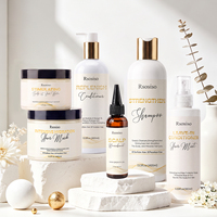 Ensemble Shampooing et Après-Shampooing à l'Huile de Ricin Naturelle Sans Sulfate Marque Blanche, Soin Capillaire Réparateur Anti-Chute à la Biotine pour Cheveux Abîmés