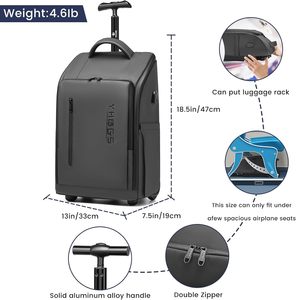 Factory Custom <b>Roll</b> <b>Top</b> <b>Backpack</b> Oxford <b>Roll</b> <b>Top</b> <b>Laptop</b> <b>Backpacks</b> Unisex Minimalist High Quality Capacity Men Rolling School Bag - Product Image 6