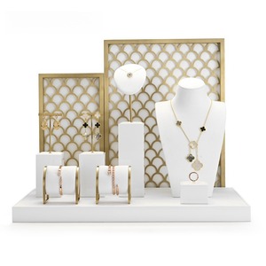 Custom High end jewelry display prop set metal jewelry stand <b>earring</b> bracelet necklace display stand - Product Image 1