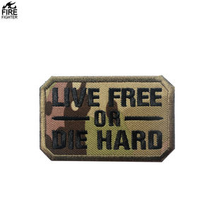Etiqueta de letra bordada LIVE FREE OR DIE HARD CP ACU parche de tela de camuflaje letra bordada para hombre sombrero bolsa de herramientas DIY uniforme para coser - Product Image 1