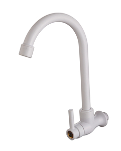 Màu trắng duy nhất xử lý bếp xoắn vòi nhựa abs - Product Image 1