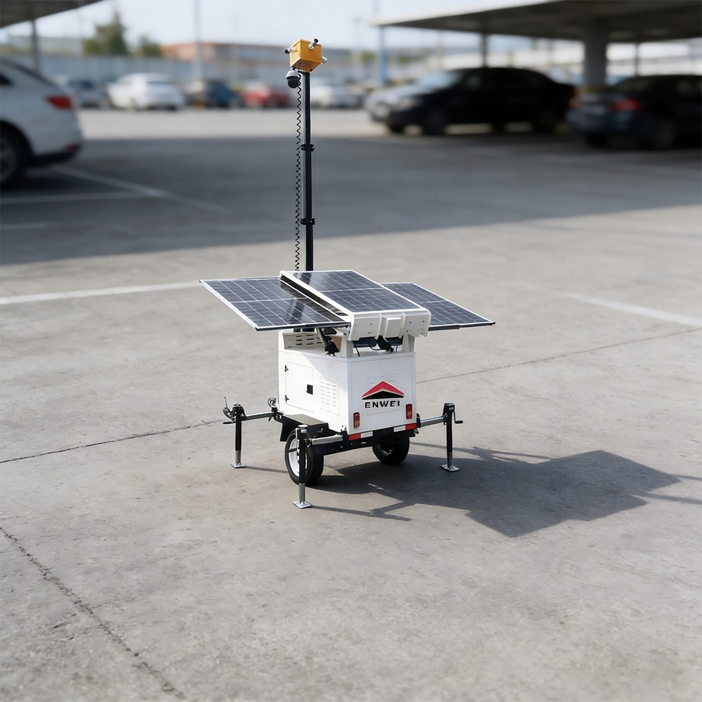<strong>2026</strong> New Design Solar Camera Security <strong>CCTV</strong> Trailer Solar Surveillance Trailer for Parking Lot