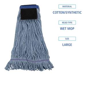 Tête de balai serpillère en microfibre Boardwalk Large 12/unité avec tampon de nettoyage à extrémité bouclée – Équipement de nettoyage efficace - Product Image 6