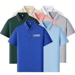 เสื้อโปโลผู้ชาย OEM คุณภาพสูงสำหรับฤดูร้อน ผลิตจากผ้าโพลีเอสเตอร์ผสมฝ้าย ระบายอากาศได้ดี เหมาะสำหรับเล่นกอล์ฟ  รับปักโลโก้ตามแบบที่ต้องการ - Product Image 2