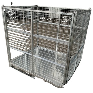 공간 효율적인 접이식 디자인 아연 도금 코팅 대형 금속 보관 케이지 - Product Image 3