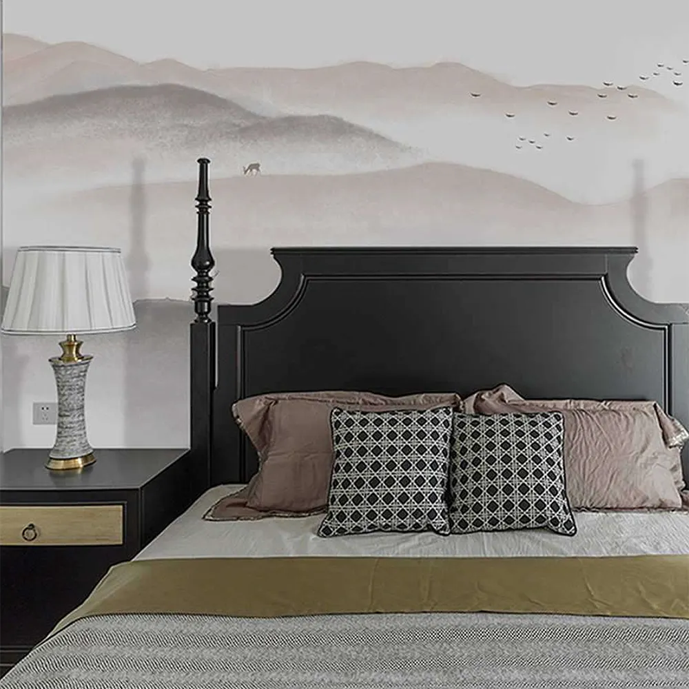 Customized Mountains Design Wall Paper 3D Vintage Mural