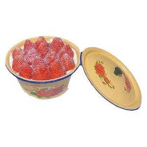 Accesorio de decoración para tazón de pastel de fresa, tazón redondo esmaltado con tapa, reutilizable para la celebración del Año Nuevo Chino - Product Image 5