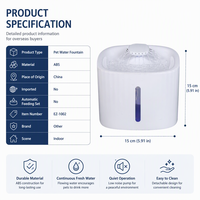 Fontaine à eau pour chat, filtre à eau fraîche à circulation automatique, fontaine à boire intelligente pour animaux de compagnie, pour chats et chiens, intérieur