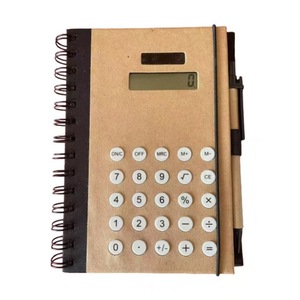 Su misura A6 tascabile rilegata a spirale <span class=keywords><strong>Notebook</strong></span> multifunzione calcolatrice elettronica carta penna copertina stampata promozione offerta - Product Image 6