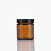 Pot de stockage en verre transparent de 60 ml (2 oz) à parois droites avec couvercles en plastique/aluminium/phénolique pour bonbons et capsules de reconstitution