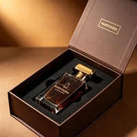 Flacon de parfum en verre à base lourde avec bouchon carré doré, ensemble complet d'emballage de parfum, boîte cadeau magnétique personnalisée avec logo, insert en mousse EVA