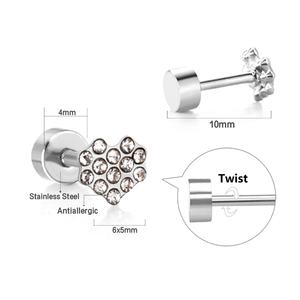 Fashion Jewelry <b>Earring</b> Stainless Steel Popular <b>Screw</b> <b>Back</b> Stud <b>Earrings</b> for Unisex - Product Image 5