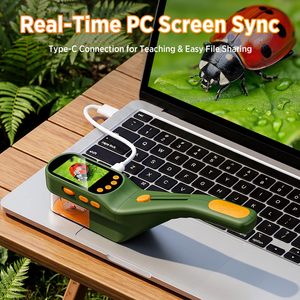 3-in-1 Kids Insect Catcher & Microscope 500X Magnification 2.4" IPS Kids Bug Catcher Microscope STEM Exploration Toy for Ages - Product Image 3