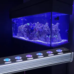 5 와트 듀얼 칩 블루 플러스 산호 수족관 LED 라이트 바 형광 색상 성장 수중 빛 알루미늄 수족관 라이트 바