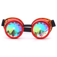 Lunettes kaléidoscopiques colorées rétro pour hommes et femmes, lunettes de soleil EDM, lentilles diffractées, lunettes Steampunk, nouvelle mode 2019