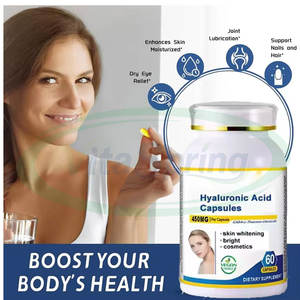 Pilules d'acide hyaluronique de marque privée dès que possible OEM fourniture de matières premières cosmétiques capsules d'acide hyaluronique blanchissant la peau de vitamine C - Product Image 2