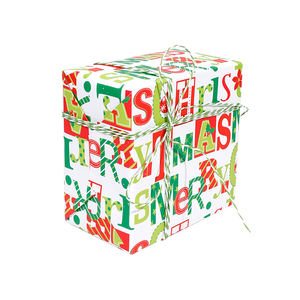Wholesale <b>Christmas</b> Birthday Hot Stamping Tissue 43*300cm Gift Luxury Custom Packaging <b>Wrapping</b> <b>Paper</b> <b>Roll</b> - Product Image 1