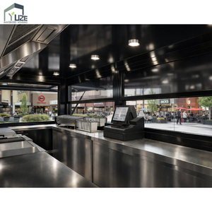 Kiosque de <span class=keywords><strong>barbecue</strong></span> préfabriqué de conception commerciale, conteneur d'expédition modulaire de 20 pieds, cuisine-bar avec comptoir pour la restauration en plein air - Product Image 2