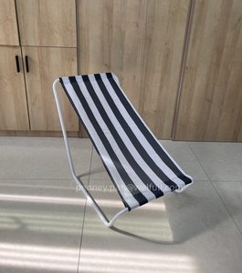 Chaise longue de plage <span class=keywords><strong>pliable</strong></span> et portable à dossier haut, rayée bleue, pour adultes, vente en gros pour le <span class=keywords><strong>camping</strong></span> - Product Image 4