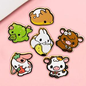 Pins de Solapa de Esmalte Duro con Diseño Moderno Personalizado, Logotipo Metálico, Artesanía de Alta Calidad, Lindos Diseños de Anime, Troquelados e Impresos, Venta al por Mayor - Product Image 1