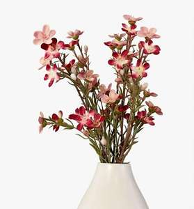 Flores Artificiais Premium de Inverno, Flor de Pulm de 5 Caules com Vaso de Cerâmica, Mini Flores de Inverno Artificiais - Product Image 4