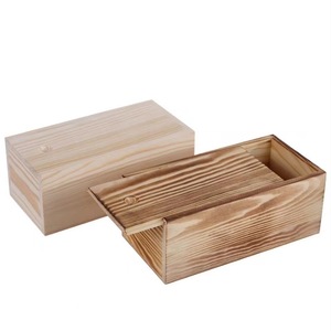 Boîte à bijoux en bois rectangulaire avec tiroir coulissant, organiseur de bureau, hauteur 8 cm, emballage général - Product Image 1