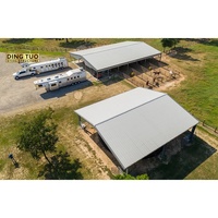 Structure en acier préfabriquée, structure en acier pour étable à vaches, structure en acier pour écurie de chevaux, entrepôt à poulets, hangar d'élevage avicole