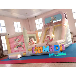 Château sautant gonflable commercial pour enfants en plein air Combo accessoire de réparation facile avec ventilateur pour divertissement en plein air et diapositives - Product Image 6