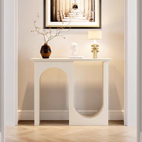 Table console murale moderne et minimaliste en dalle d'ardoise de luxe léger pour entrée et salon, sans installation, mobilier de salon