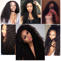 Extensions de cheveux bouclés crépus naturels noirs 8A de 8 à 30 pouces, 100 % cheveux humains vierges brésiliens non traités, lots de tissages bouclés