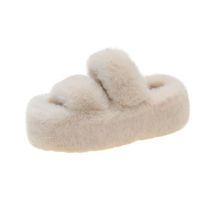Wholesale Products TPR Sole Artificial Fur Liniing Thick Soled Height Increasing Slippers Wedding Slippers With Most Popular - Product Image 6