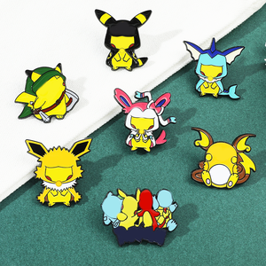 Épingles de revers en métal à faible MOQ, design dessin animé/anime, en stock, pas cher, épingles de chapeau personnalisées en émail souple - Product Image 4