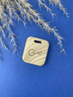 Ensemble d'étiquettes personnalisées pour vêtements avec étiquette en bois de camphre et ruban gros-grain blanc pour les marques de vêtements