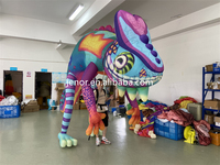 La publicité conçoivent le costume gonflable de dessin animé de caméléon pour la décoration animale de partie de thème
