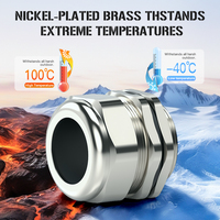 Presse-étoupes étanches IP68 en laiton CE RoHS avec joint torique et écrou de blocage PG7 à PG42 pour équipement électrique basse tension Hoonsun HX-MG ISO9001