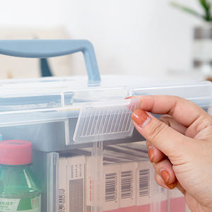 Usine nouvelle boîte de rangement médicale en plastique Mini trousse de premiers soins pour la forme de rectangle à la maison - Product Image 4