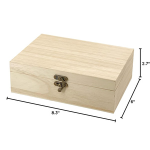 Caja de Almacenamiento de Madera de Paulownia, Rectangular, Apilable, para Regalos y Manualidades, Grosor Personalizable, Caja de Madera Maciza - Product Image 5