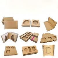 Boîte cadeau personnalisée écologique en carton ondulé marron pour emballage de briques de thé, tasses en céramique, verres, bouteilles, assiettes, bols, Noël